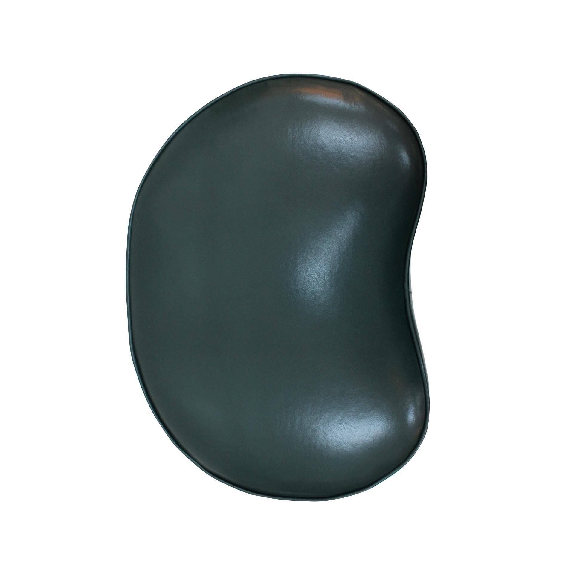 Pair of Italian Footstools in Solid Wood and Green Faux Leather, Italy, 1960s