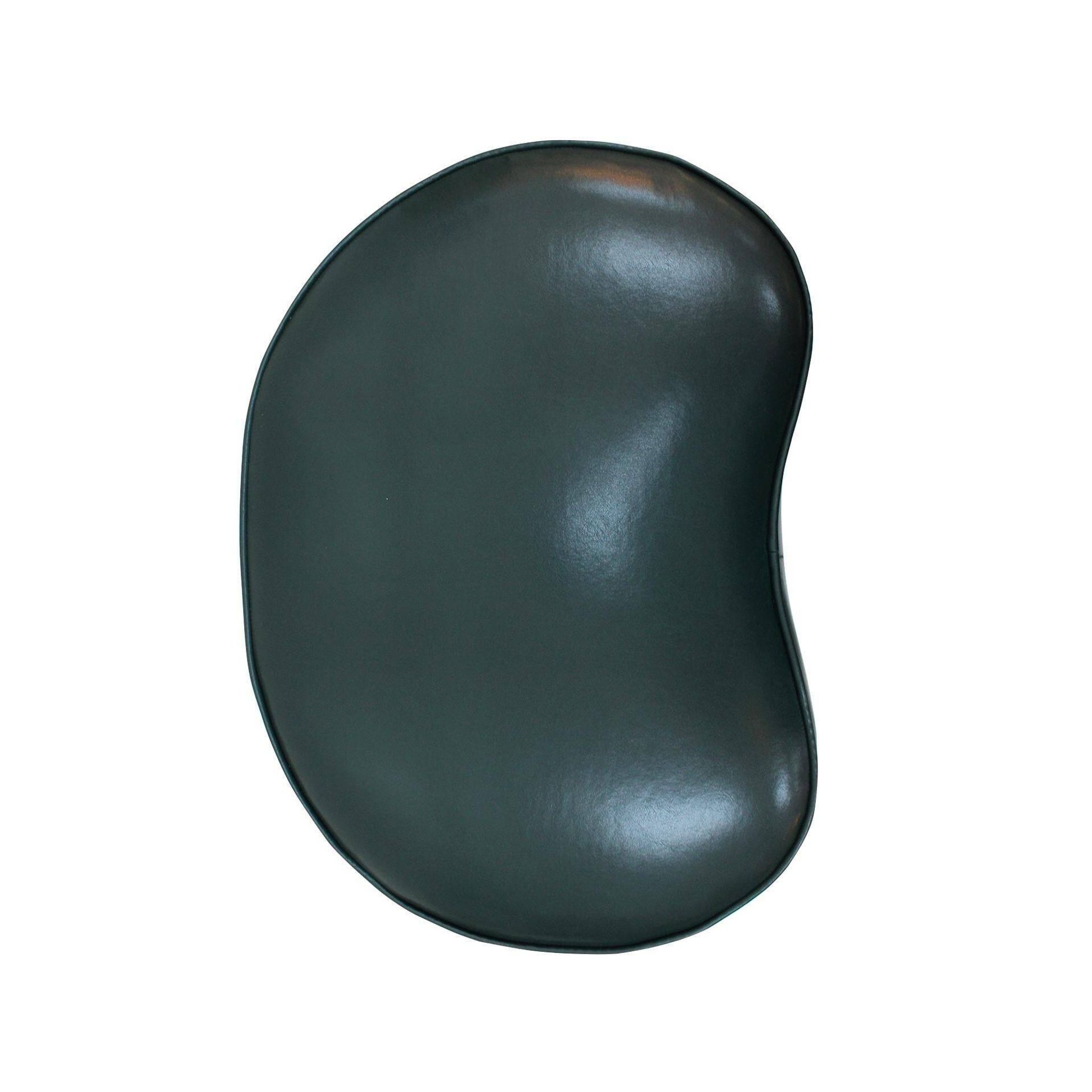 Pair of Italian Footstools in Solid Wood and Green Faux Leather, Italy, 1960s