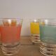 Verres granité colorés 1960