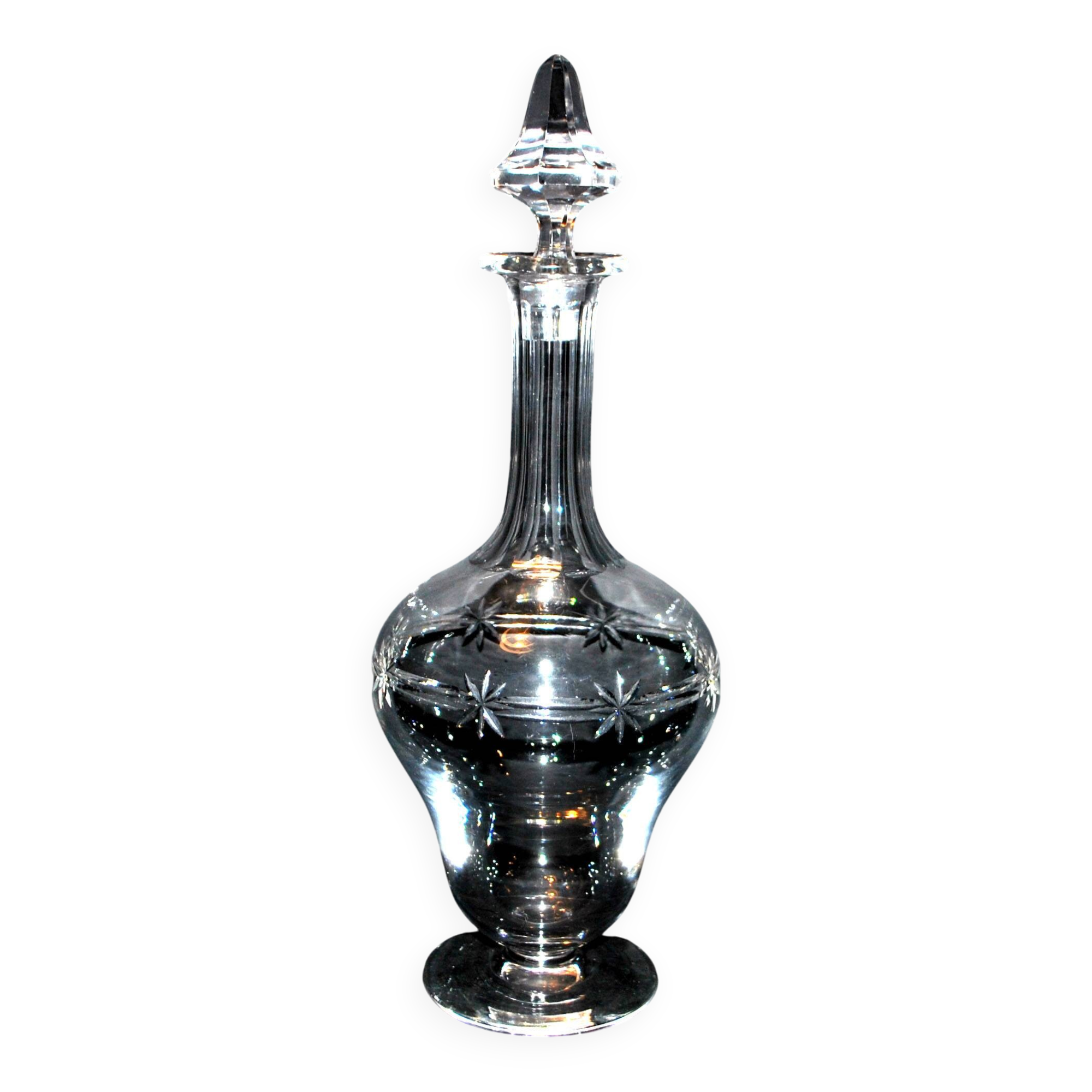 SAINT-LOUIS Reims carafe in star-cut crystal - 1930 Art Deco catalog
