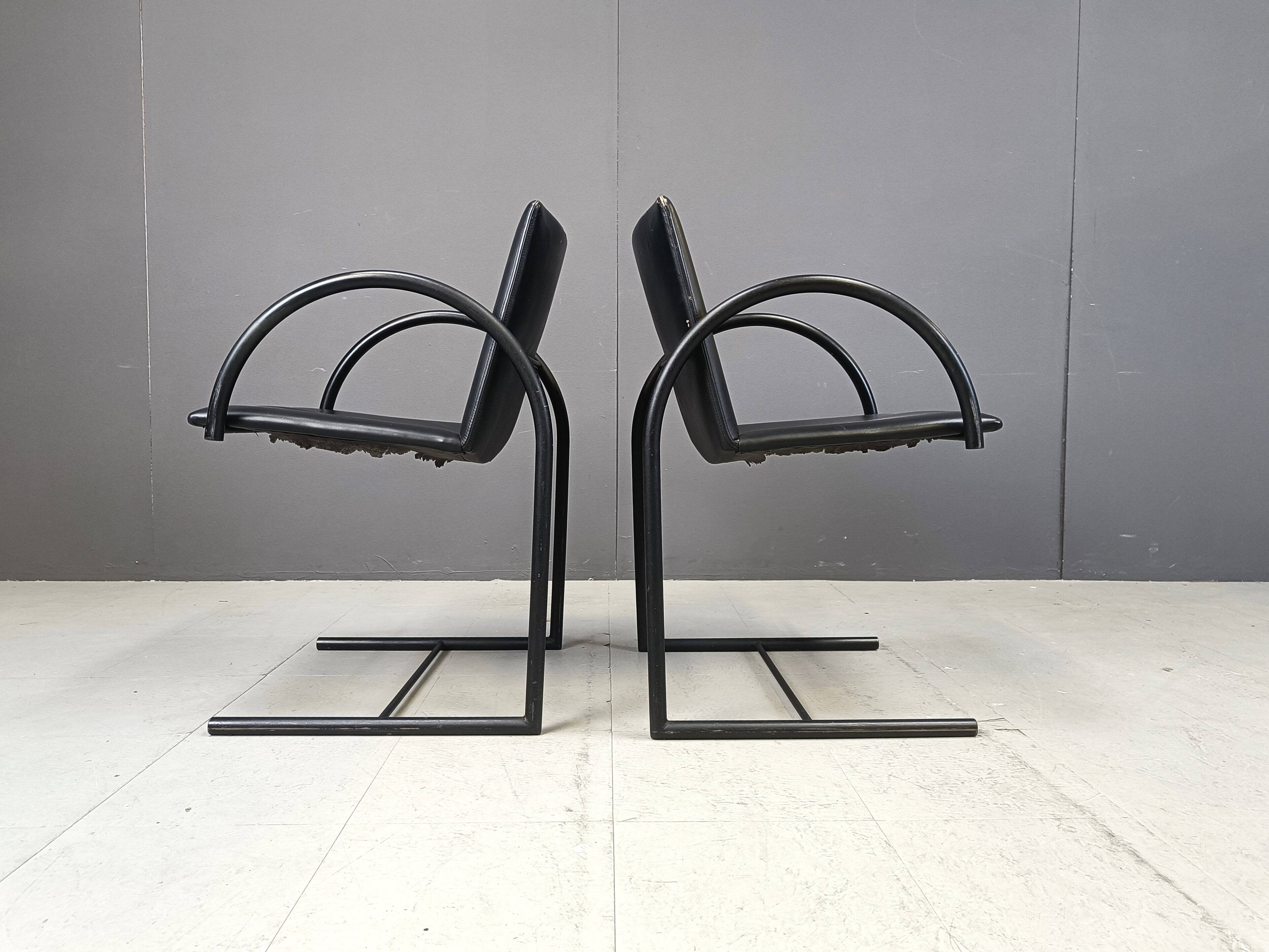 Vintage circle chairs by Metaform, 1980s, set of 6