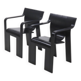 Set of 2 Strip Dining Chairs by Gijs Bakker for Castelijn 1970s