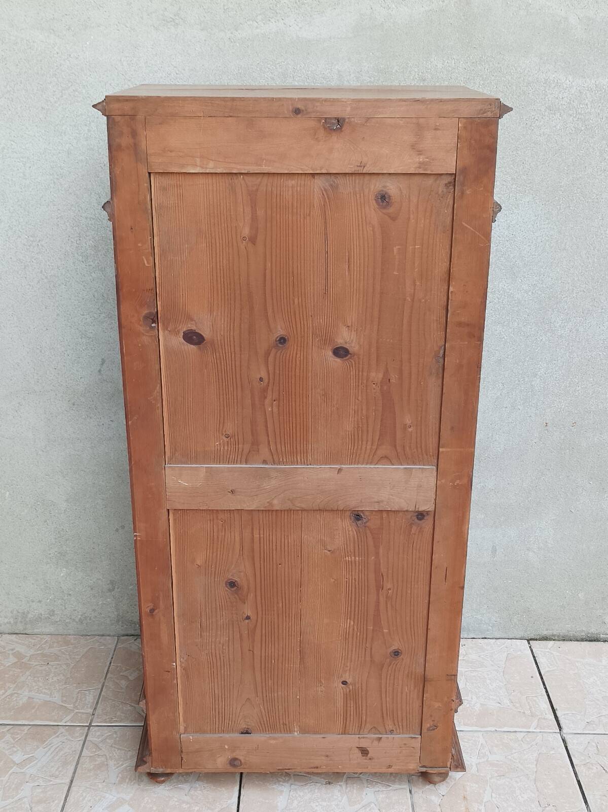 Walnut cabinet stamped BRUN.G.