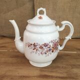 Teapot and its vintage porcelain milk jar
