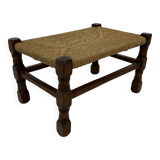 Vintage Stool cane small Stool Mid Century Ottoman 60's design