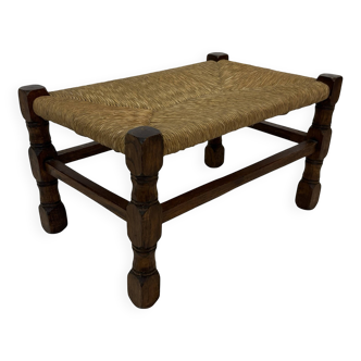 Vintage Stool cane small Stool Mid Century Ottoman 60's design