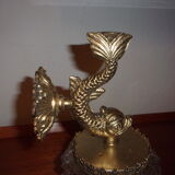Wall lamp ingsened brass glass fish 1950/1960
