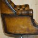 Fauteuil Chesterfield directeur ou capitaine Art Déco en cuir restauré