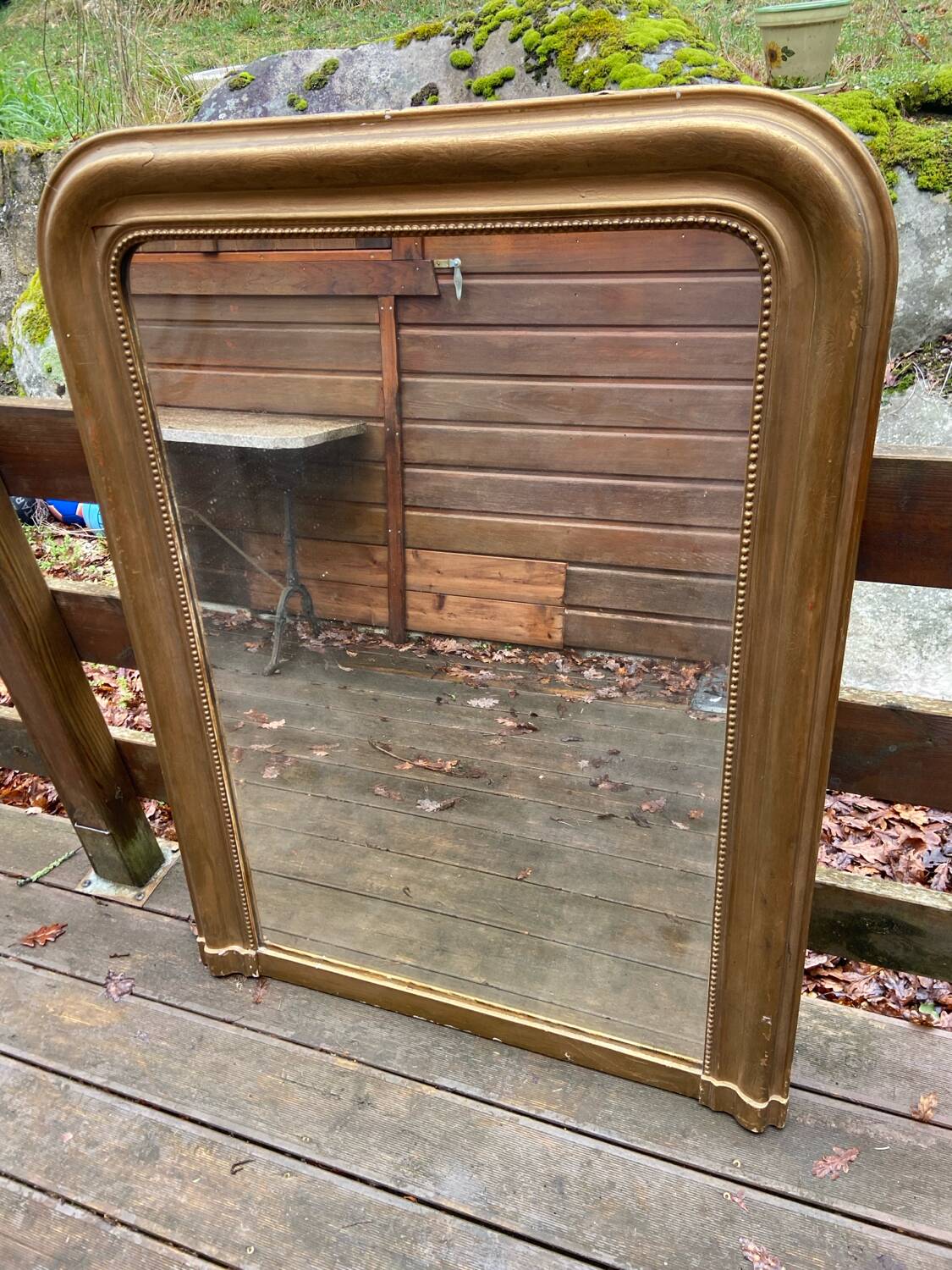 Large Louis Philippe mirror from the late 19th century.