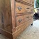 Antique Louis-Philippe commode in solid wood and white marble.