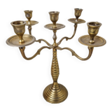 Vintage golden brass candlestick