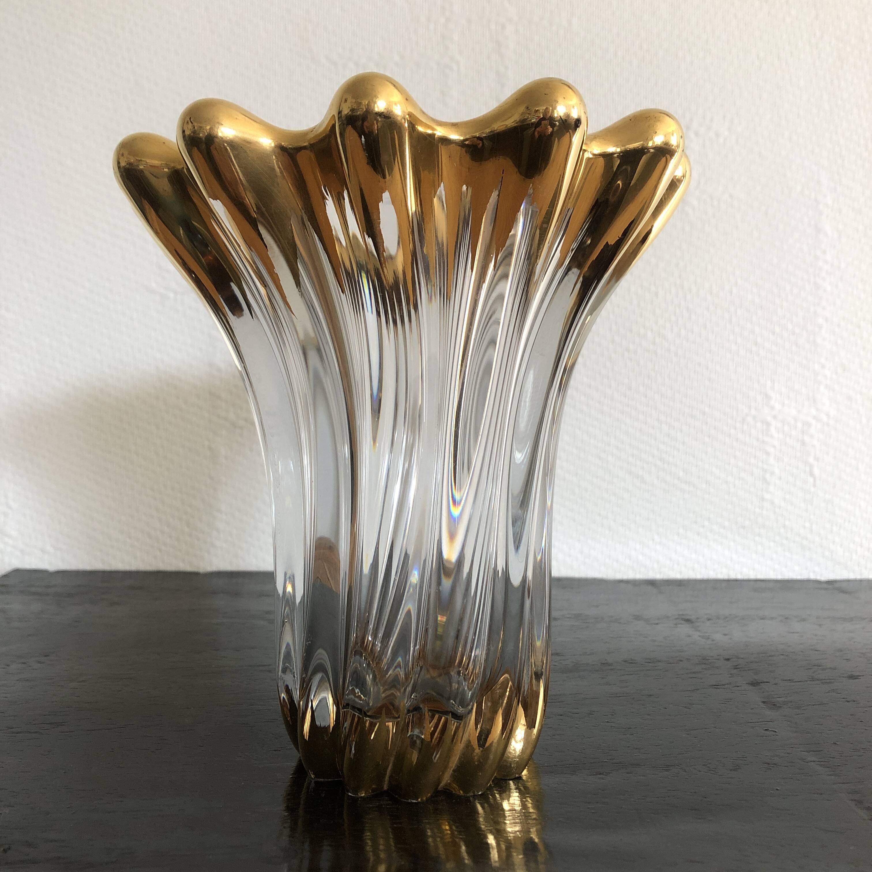Art deco crystal vase