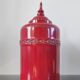 Large decorative red lacquered metal teapot - Vintage Asian style