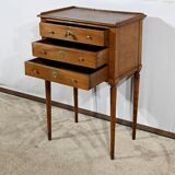 Small Living Room Table in Cherry and Walnut, Louis XVI Period – Late 18th Century