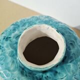 Turquoise round vase 1970 signed