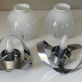 Pair of vintage design wall lights from the 70s