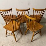 Lot of 05 Baumann chairs model Tacoma Western vintage 1970s