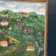 Original Swedish Oil on Canvas – “Hilly Landscape with Houses” by Lalla Blecher – Signed – Vintage & Framed
