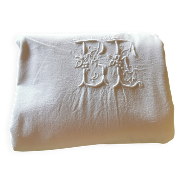 Drap ancien monogrammé