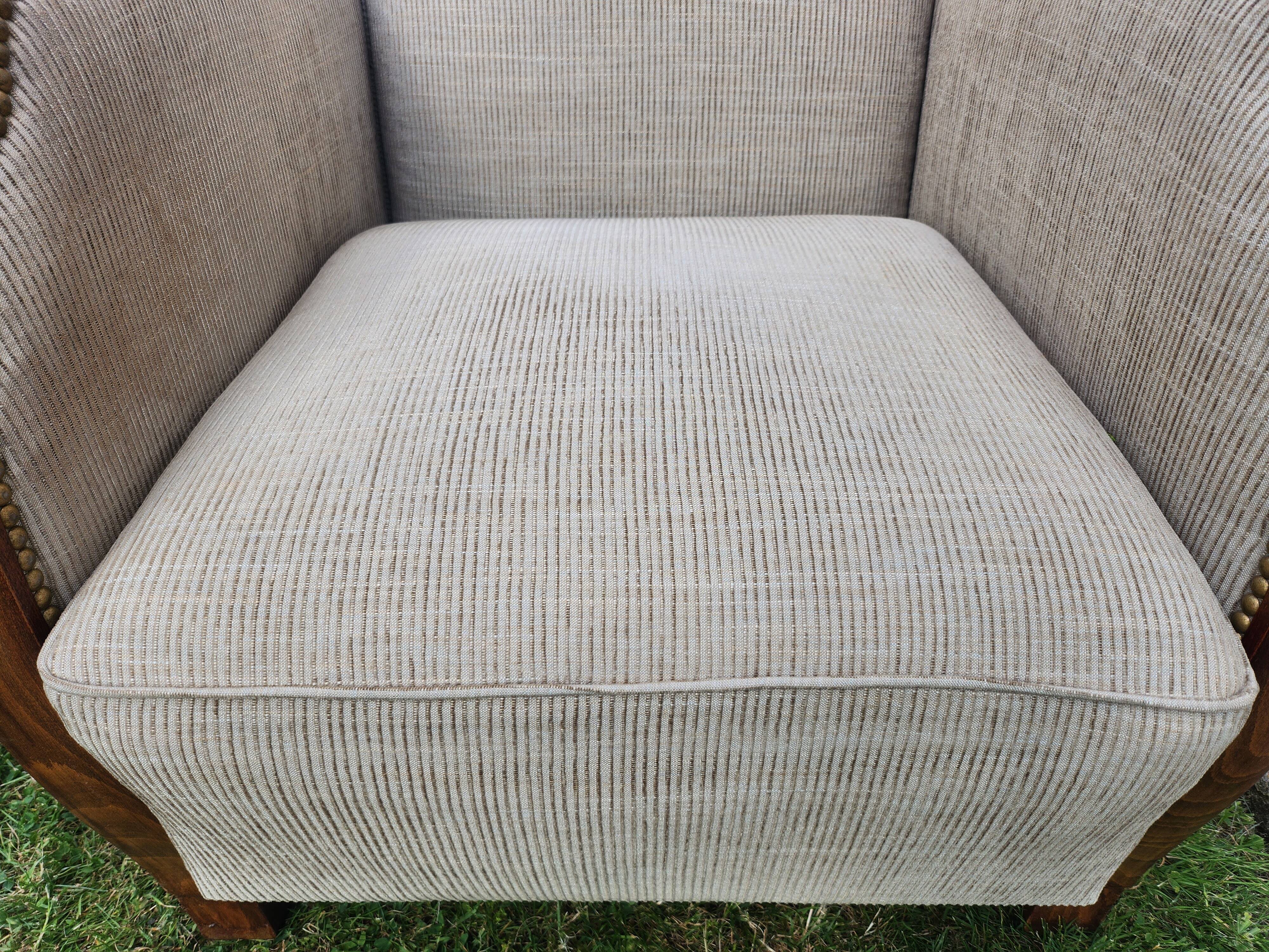 Pair of reclining art deco armchairs. 1930s.