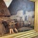 Oil painting on canvas by Adolphe Appian, farm courtyard, Lyon school, 19th century.