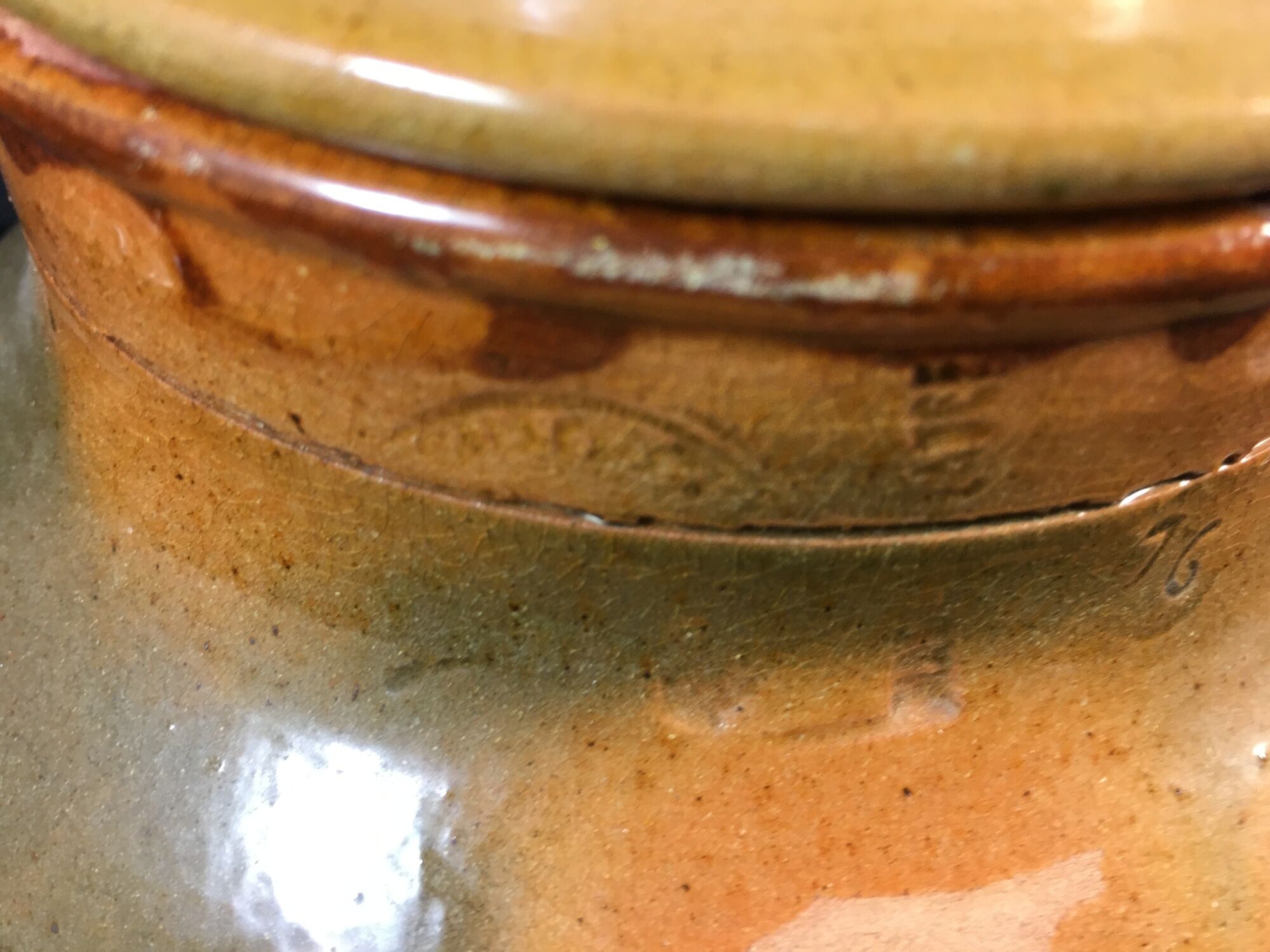Old daubière Foucard Jourdan Vallauris glazed terracotta Provencal pottery