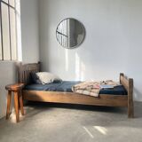 Brutalist Aranjou elm bed