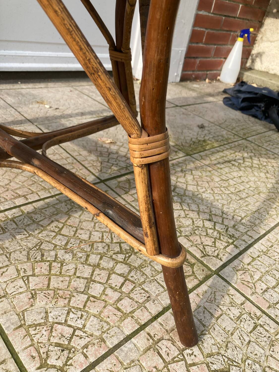 Fauteuil en osier vintage