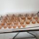 Service de 22 verres vintage ambré/rosé