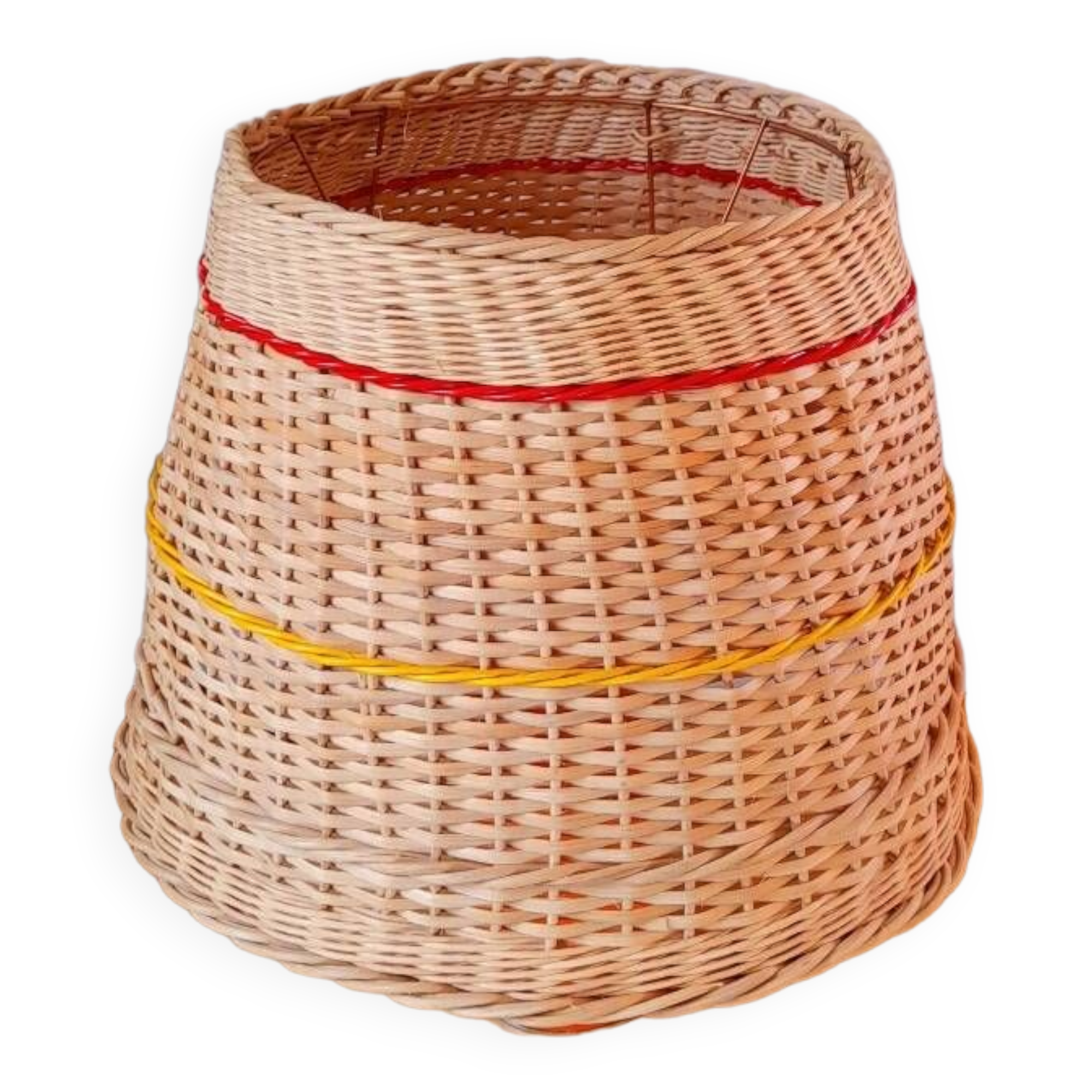 60s rattan lampshade
