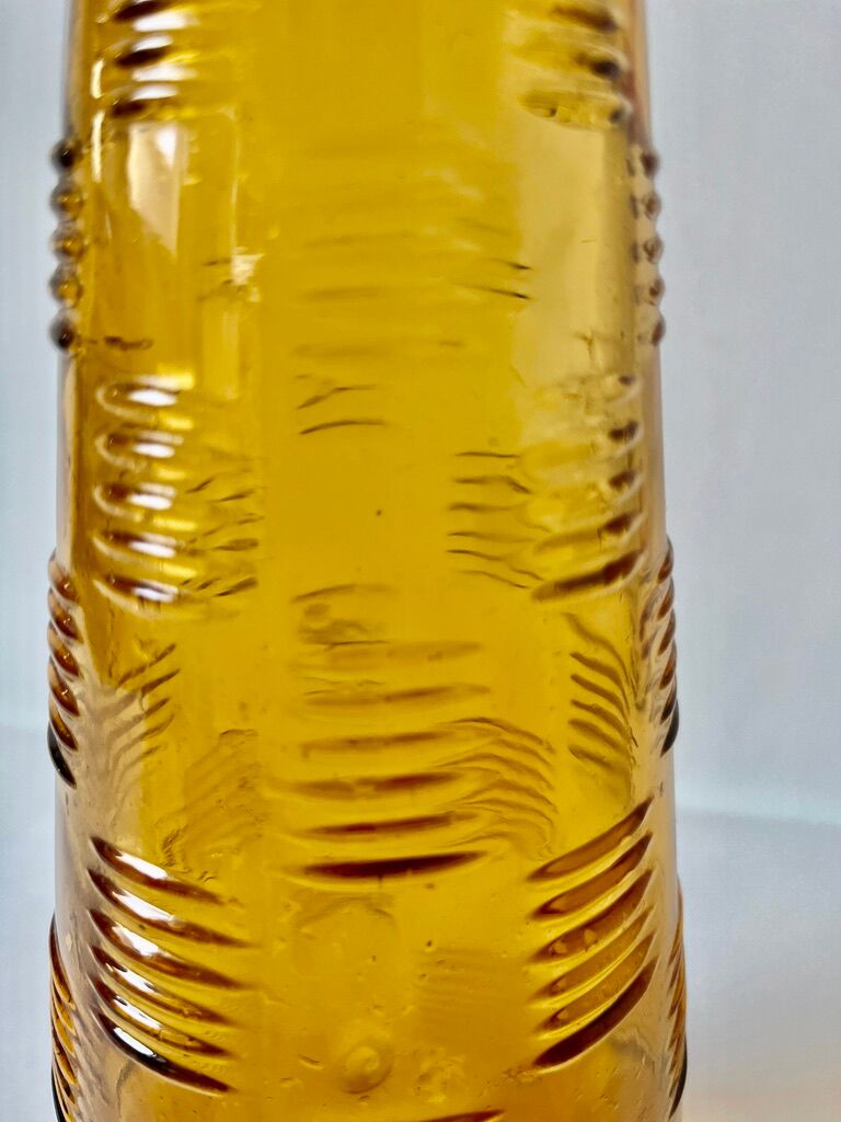 Genie bottle Empoli Murano Italy Vintage amber 1950