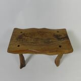Vintage oak stump stool, 1960s