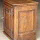Rare: small piece of solid oak furniture (late 19th century). Bedside table, side table, wardrobe.