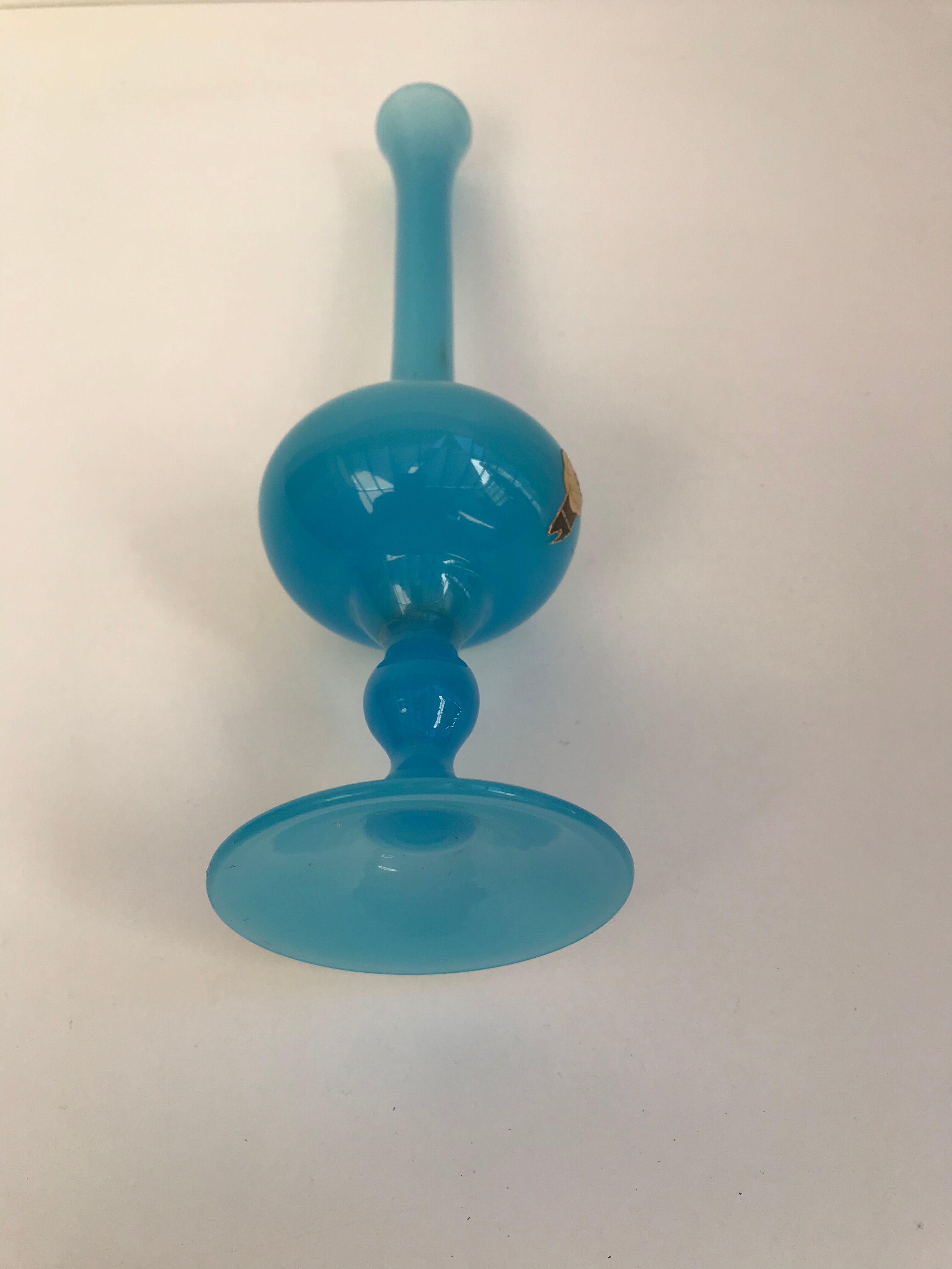 Blue opaline soliflore, Made in Italy