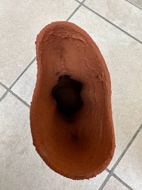 Painted organic shape vase