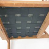 Solid oak antique dining chairs, with hand carved back rests. The chairs have no screws only wooden