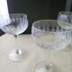 Set de 4 verres à pied en verre taillé pour vin rosé ou blanc