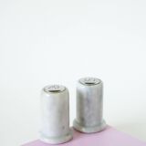 Pair of alabaster salt and pepper sets, Vintage