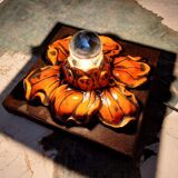 Ceramic flower wall sconce, vintage ceiling light, antique lamp