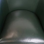 Green Cowhide Leather and Wooden Side/Dining/Desk Chair in English Style