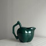 Green ceramic apple shaped pitcher