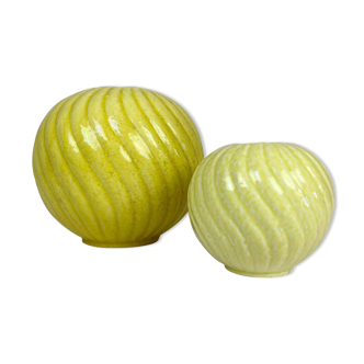 Rare pair of mid-century modern vases by Gunnar Nylund, Rörstrand, Sweden, 1940s.