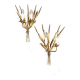 Pair of Wall Lights "Wheat Sheaf"