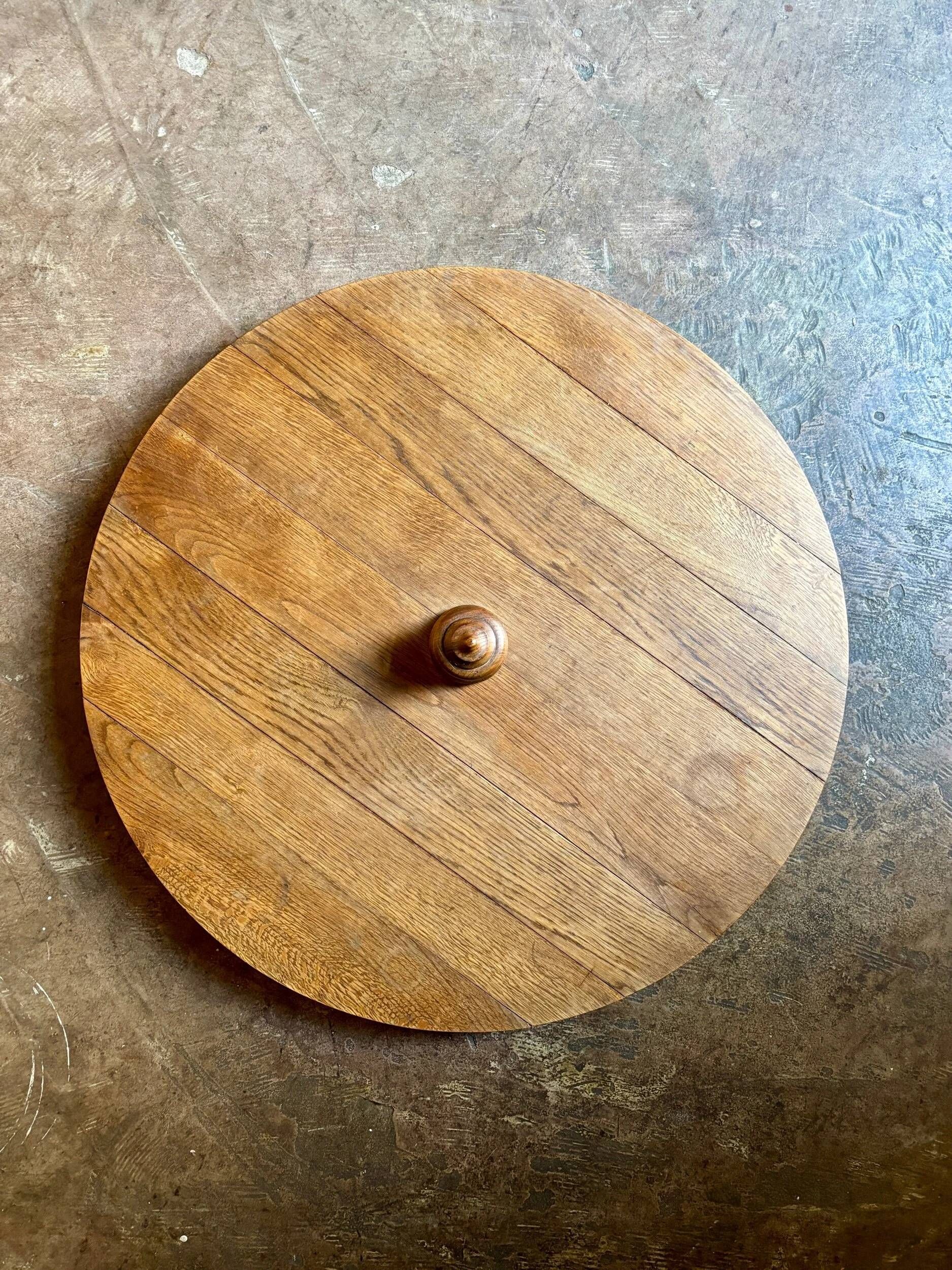 Cheese platter, rotating centrepiece in solid wood ⌀ 78 cm