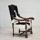 1950s, Danish highback armchair, genuine cowhide, oak wood.