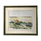 Watercolor signed Les Saintes Maries, Camargues