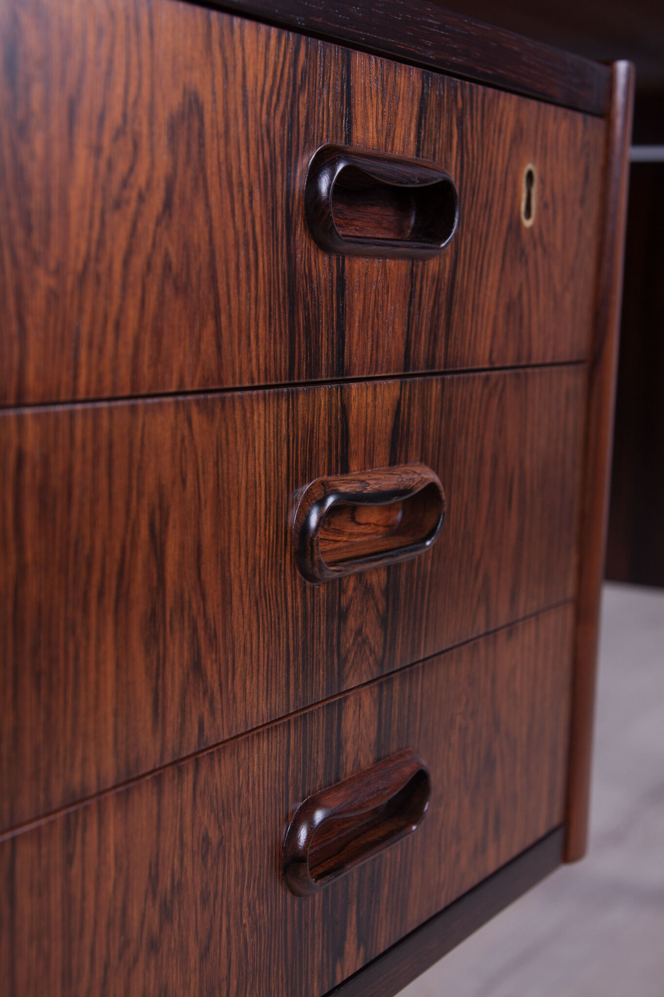 Rosewood Desk by Gunnar Nielsen Tibergaard for Tibergaard, 1960s