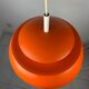 Vintage pendant Temde Leuchten orange metal