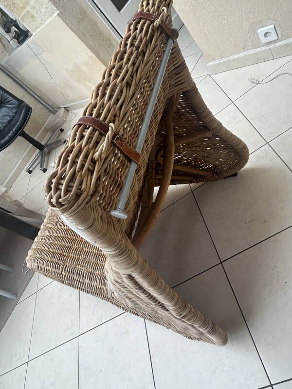 Karlskrona Karl Malwall chaise longue en rotin