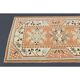 Vintage Turkish Hand-Knotted Wool Cotton Orange Runner Rug 77x276